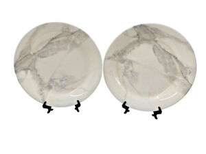 Sasaki Japan Fine China CALCUTTA GREY Dinner Plate 10 5/8" SET Of 2